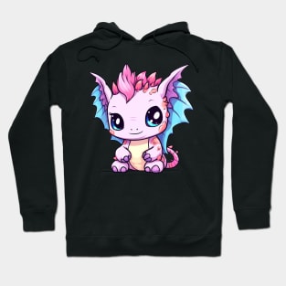 Kawaii Dragon Drawing Hoodie